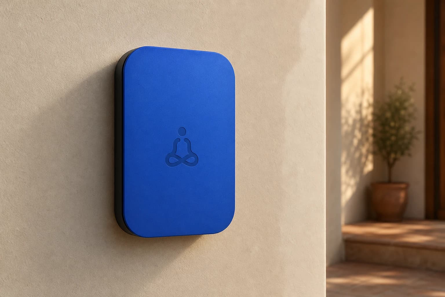 FourMind Station installata sulla parete di un corridoio
